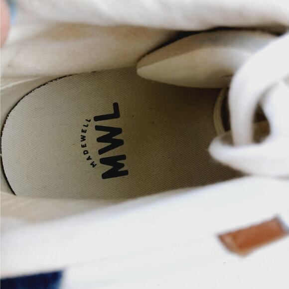 Madewell SZ 8 Sidewalk High-Top Sneakers In Colorblock Leather - Picture 9 of 10